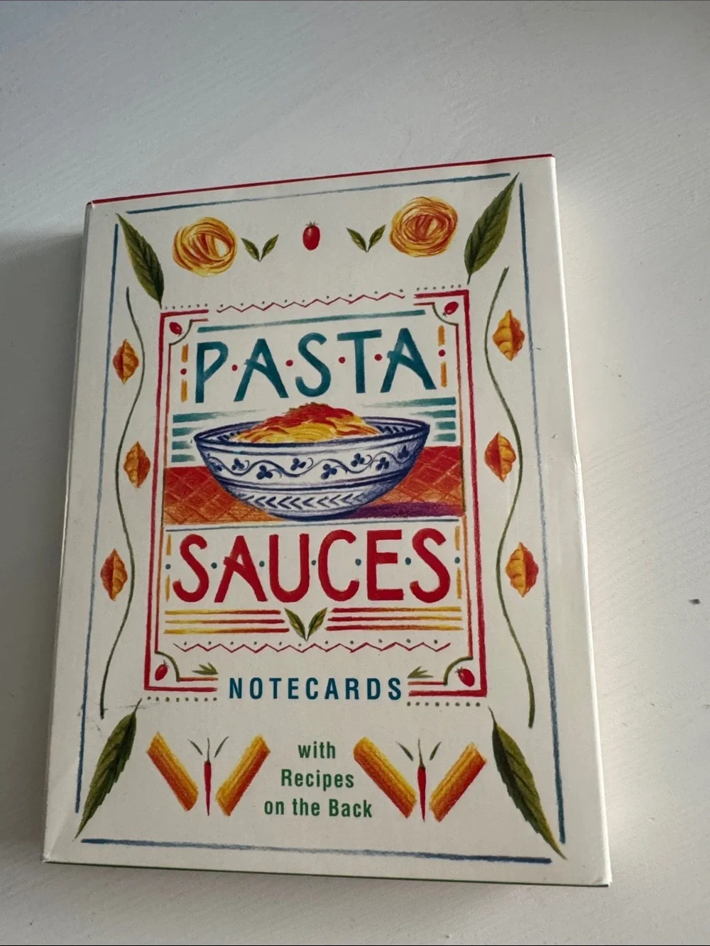 Vintage Pasta Sauces Notecards Multicolor Recipe Note Set (6)